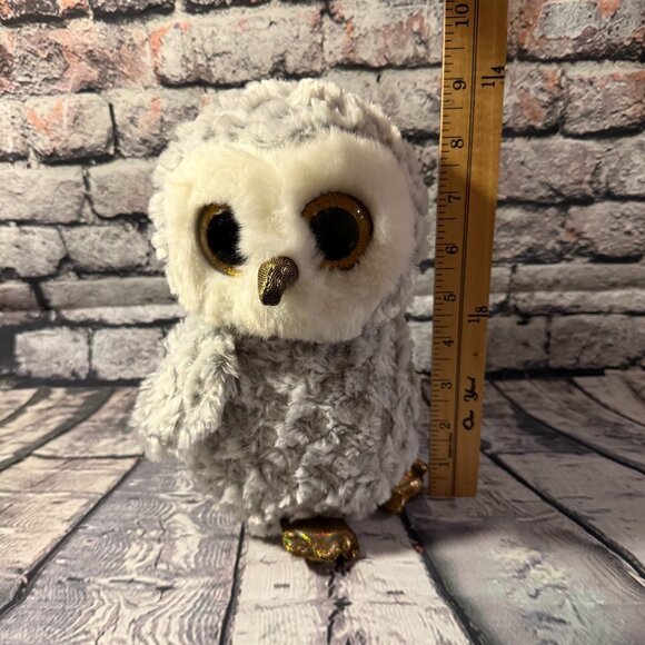 TY Beanie Boos - OWLETTE the OWL (Glitter Eyes) (Medium 9 inch) - 2017 - Retired - Picture 13 of 13